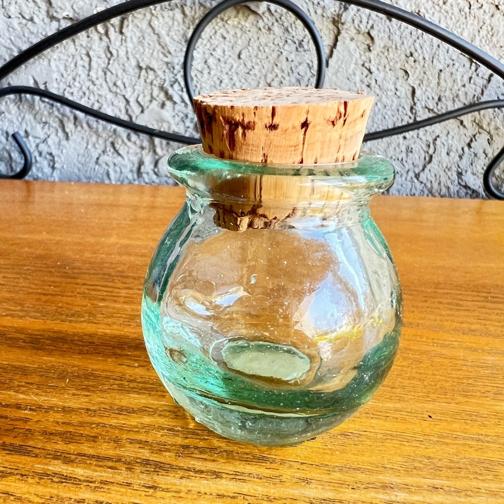 Albi Glass Miniature corked Jars Made in Spain